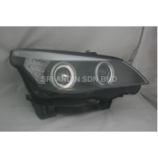 BMW E60 Black Projector Headlamp w Ring